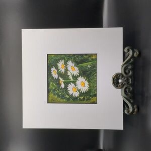 Floral Art Print with White Daisies
